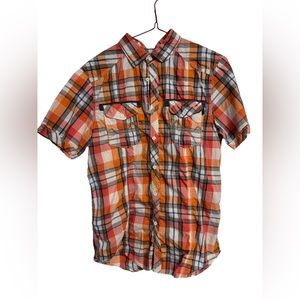 Buckle Men’s Short Sleeve Checkered Shirt